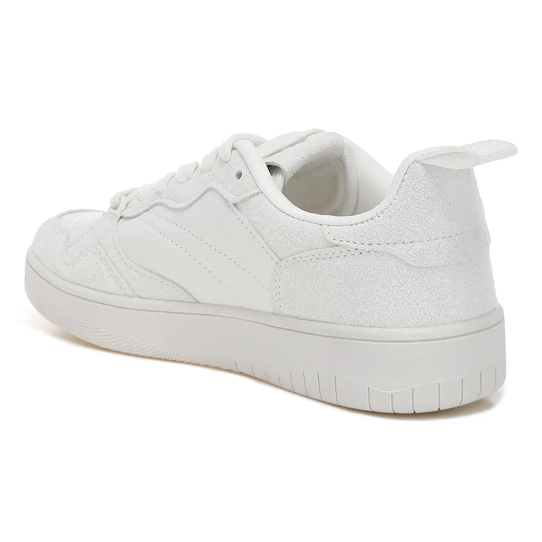 Faux Leather Casual Sneakers