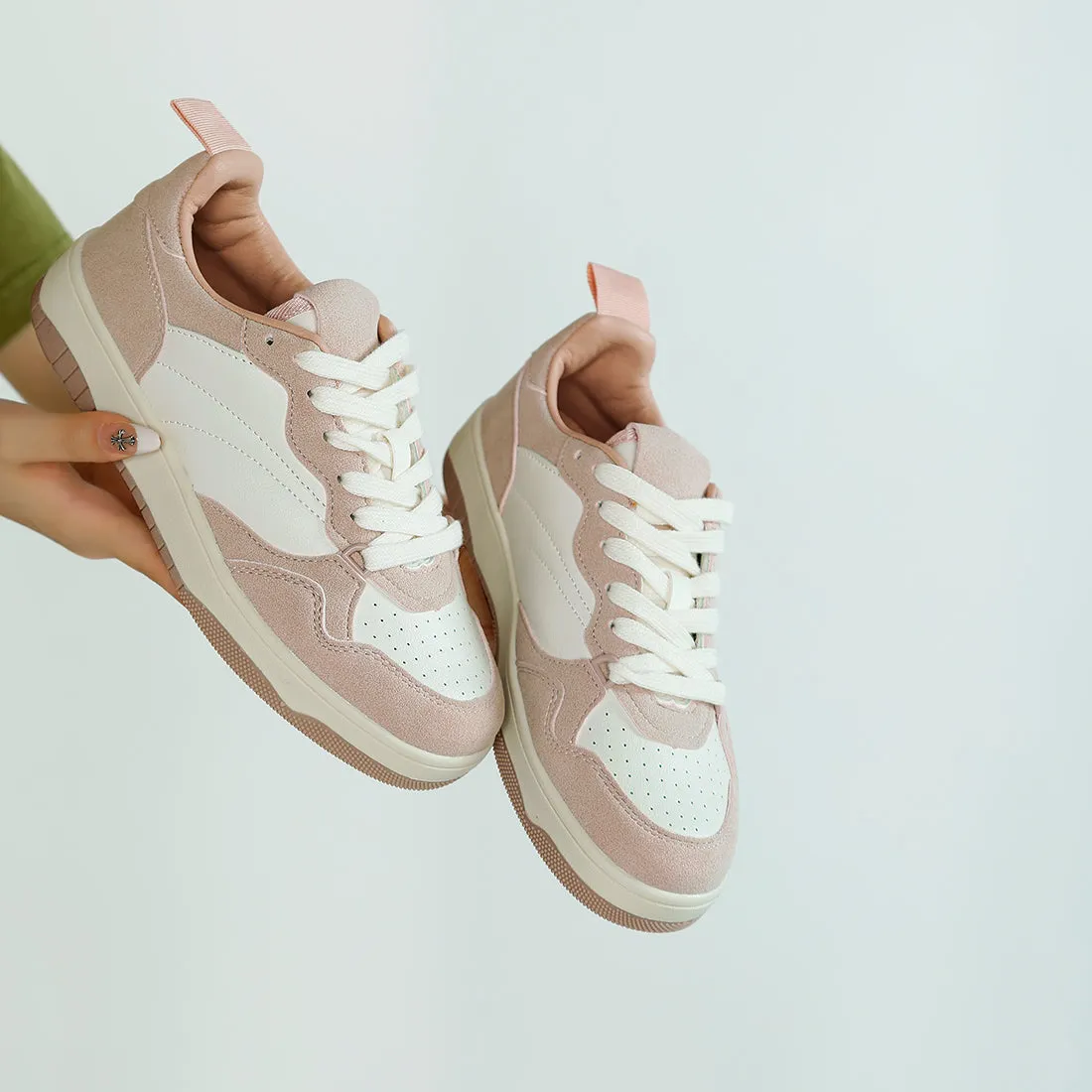 Faux Leather Casual Sneakers