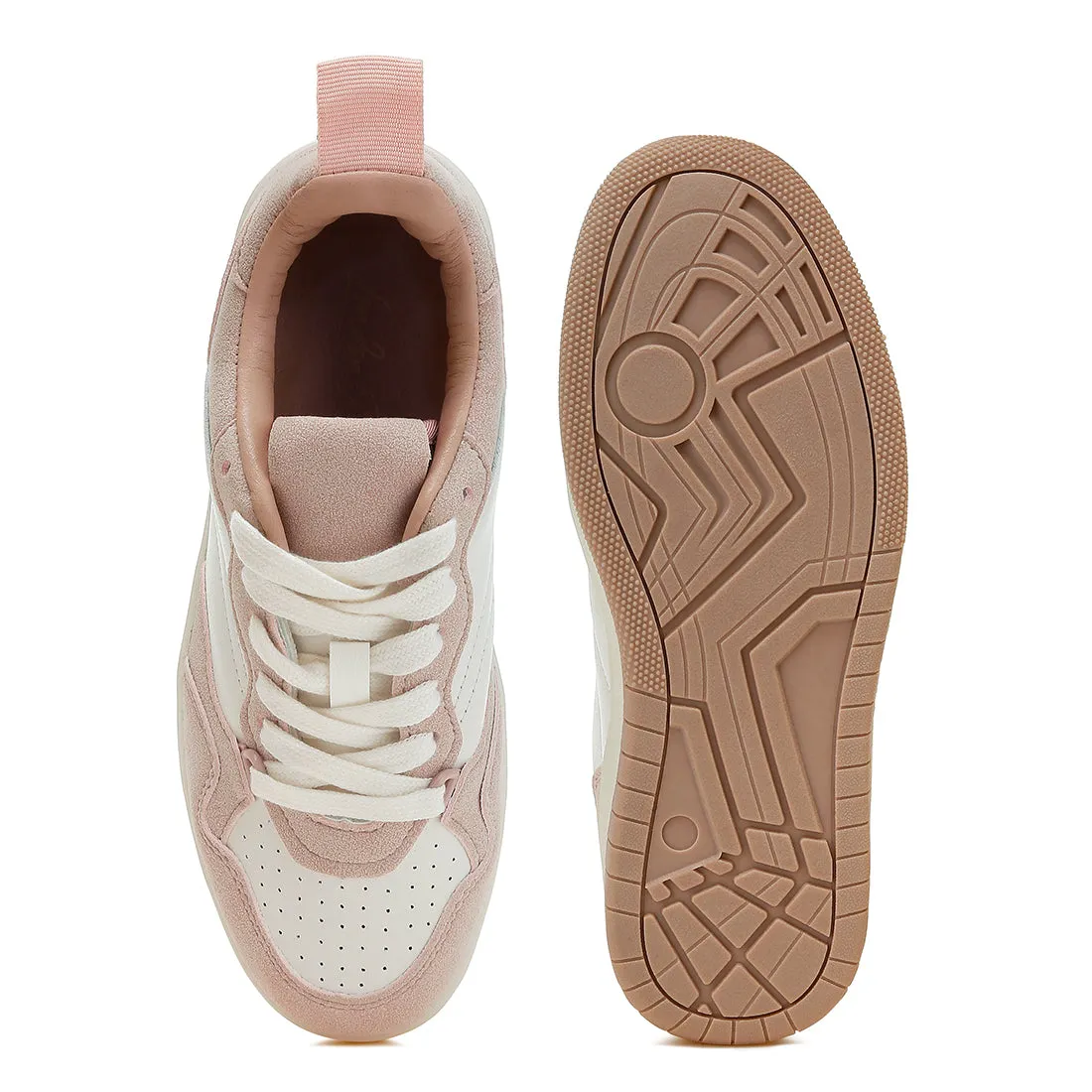 Faux Leather Casual Sneakers
