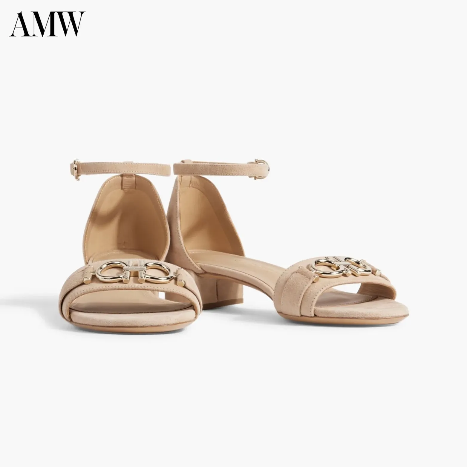 Ferragamo Como 30 Embellished Suede Sandals
