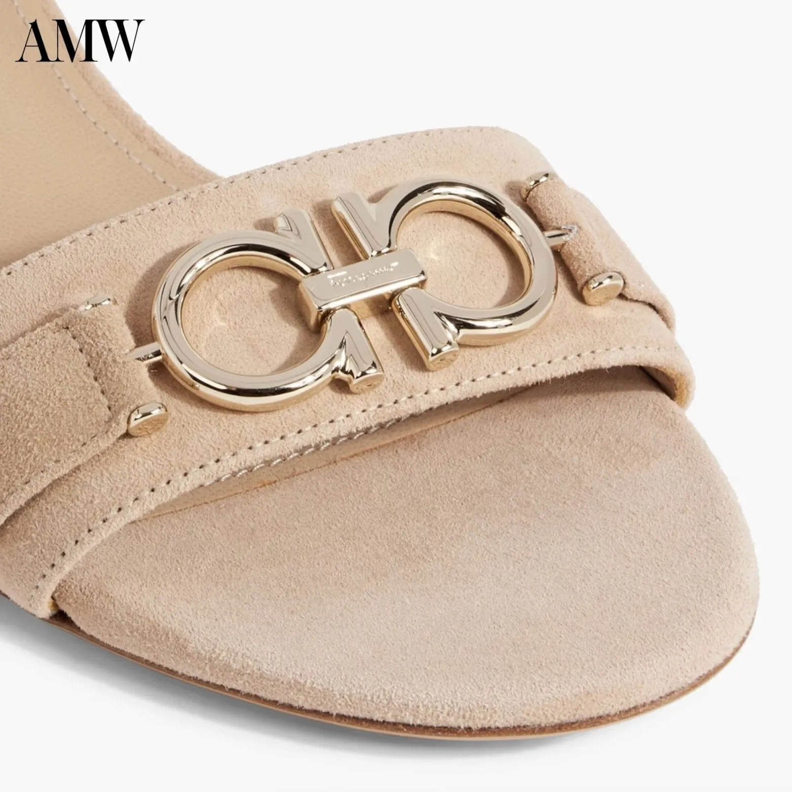 Ferragamo Como 30 Embellished Suede Sandals
