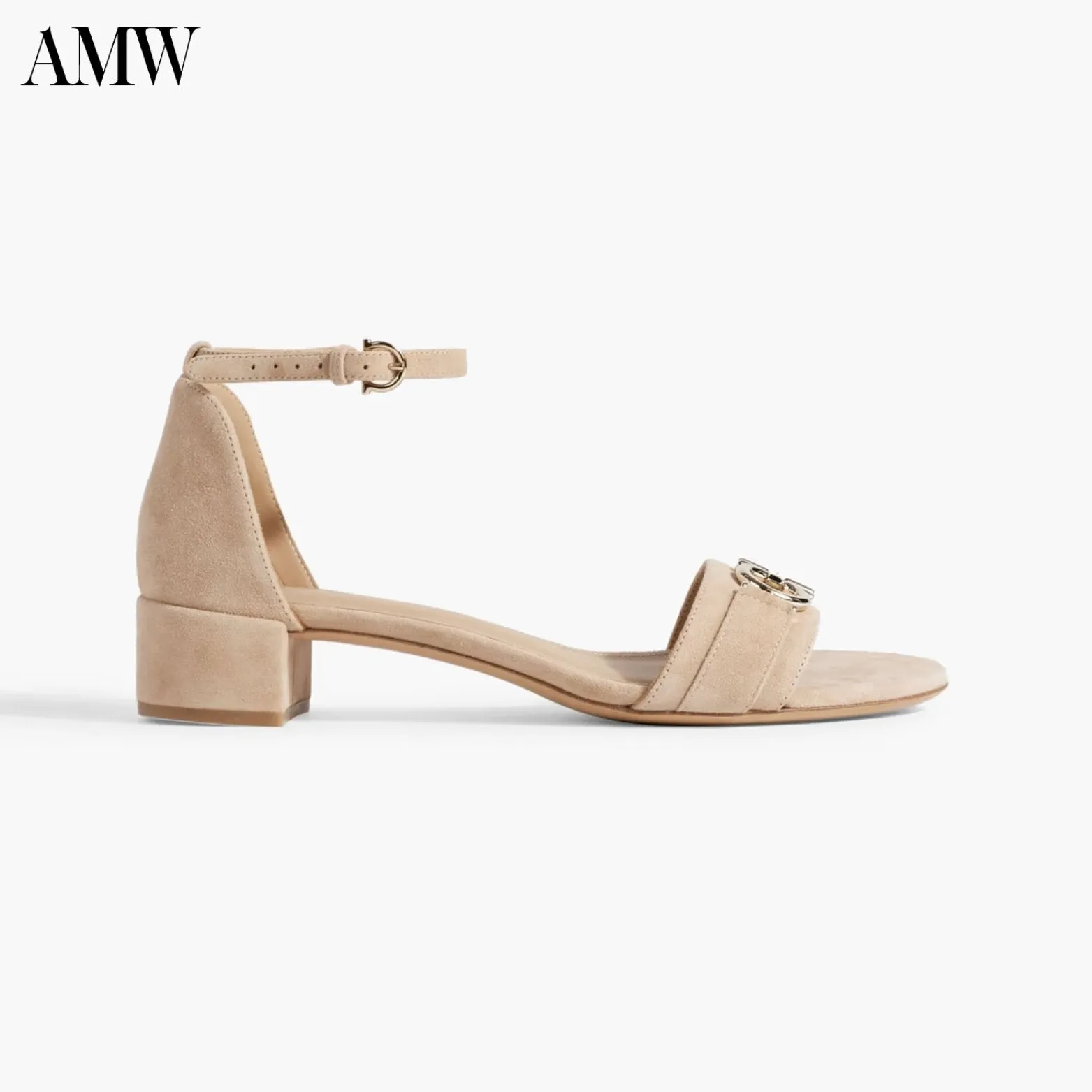 Ferragamo Como 30 Embellished Suede Sandals