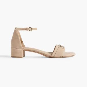 Ferragamo Como 30 Embellished Suede Sandals