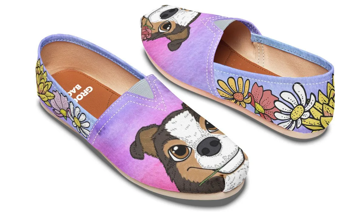 Fun Floral Sheltie Casual Shoes