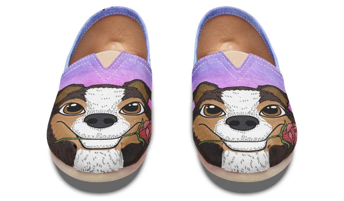Fun Floral Sheltie Casual Shoes