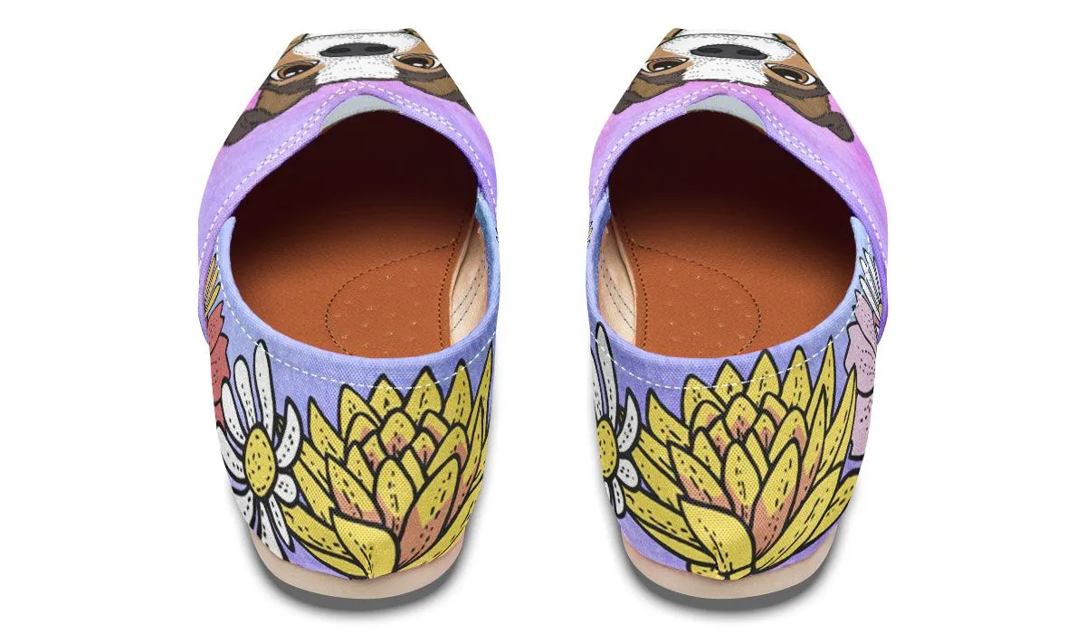 Fun Floral Sheltie Casual Shoes