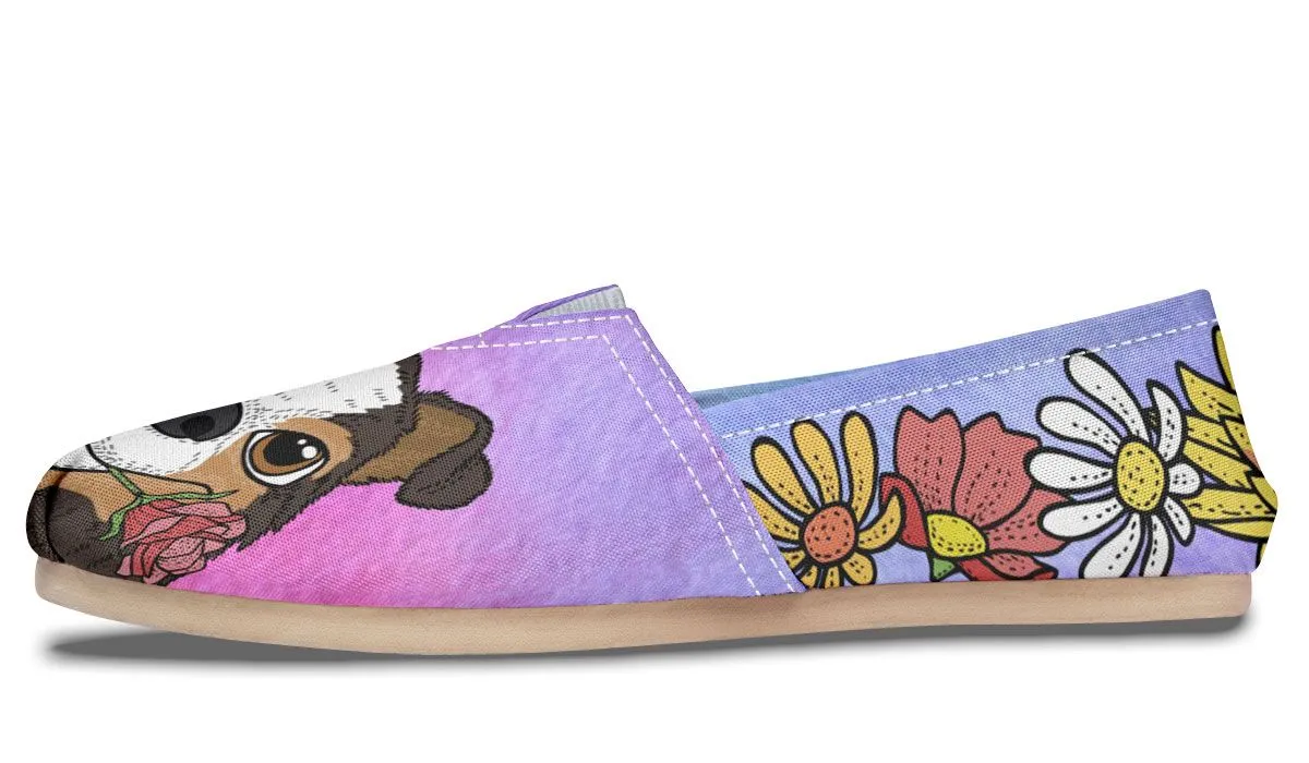 Fun Floral Sheltie Casual Shoes