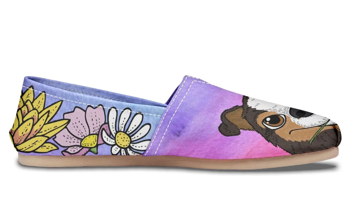 Fun Floral Sheltie Casual Shoes