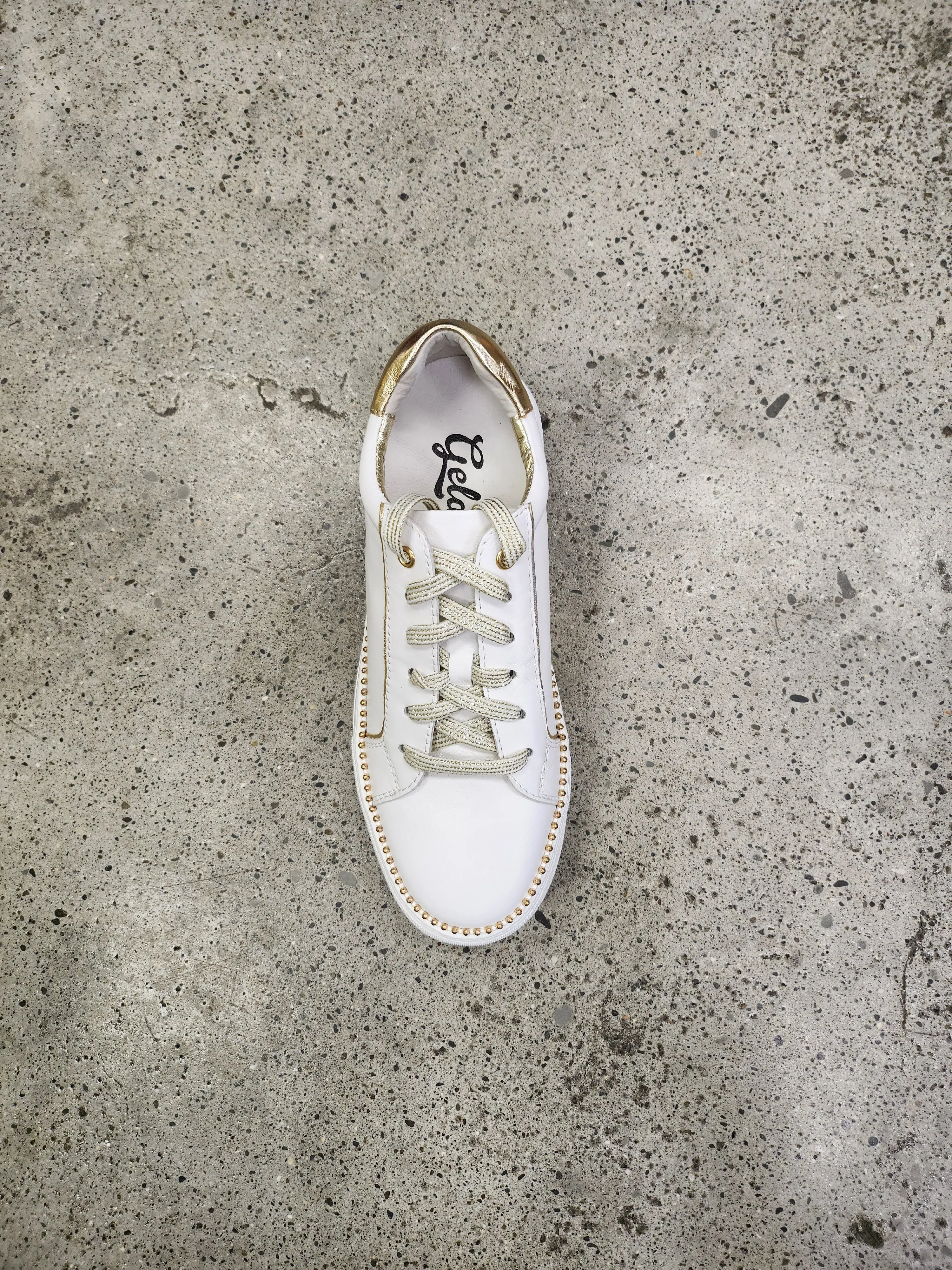 Gelato Zypher Platform Leather Sneakers - White/Gold