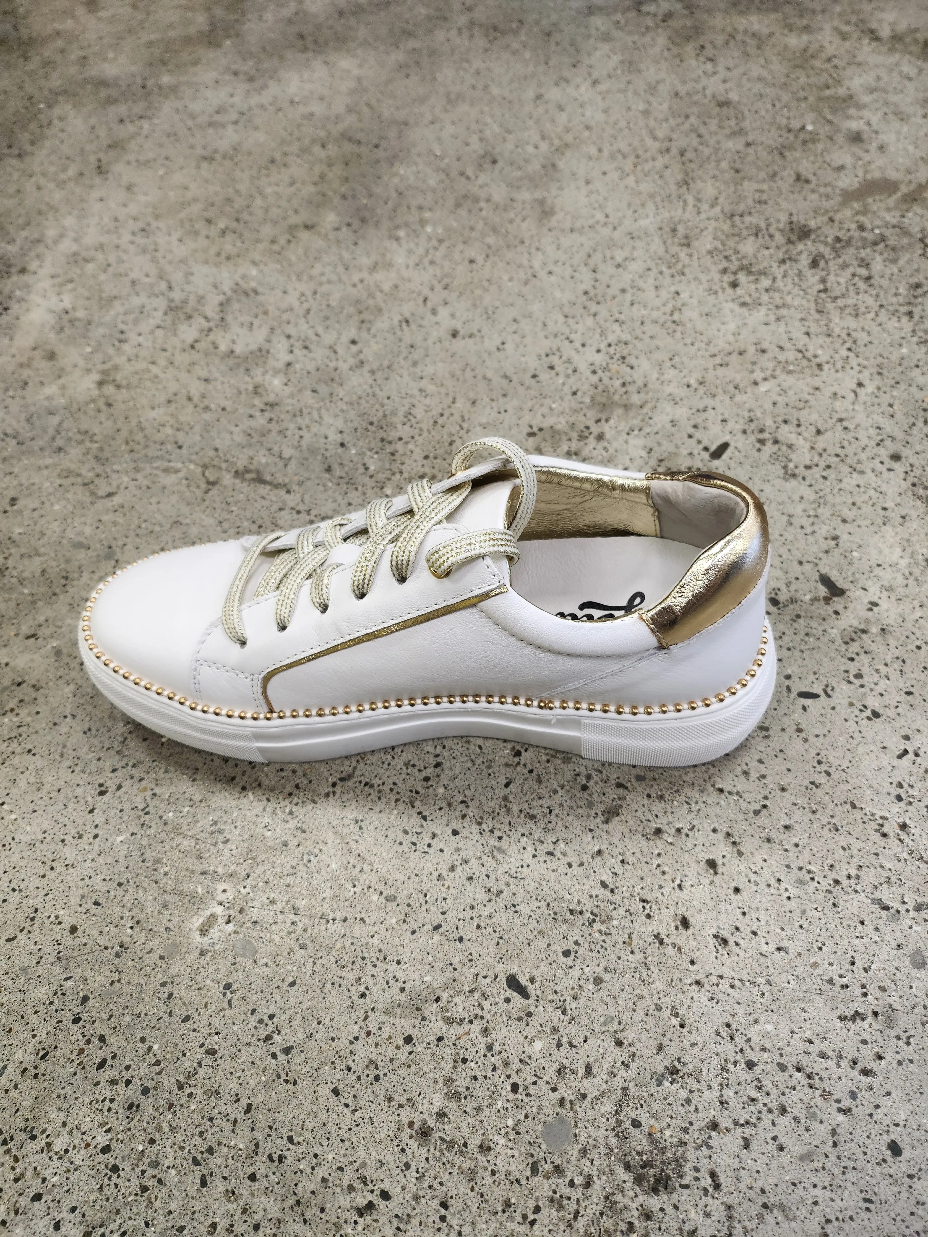 Gelato Zypher Platform Leather Sneakers - White/Gold
