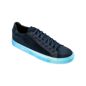 Giovacchini by Belvedere Sneakers Made In Italy Suede Rino Antique Navy Blue