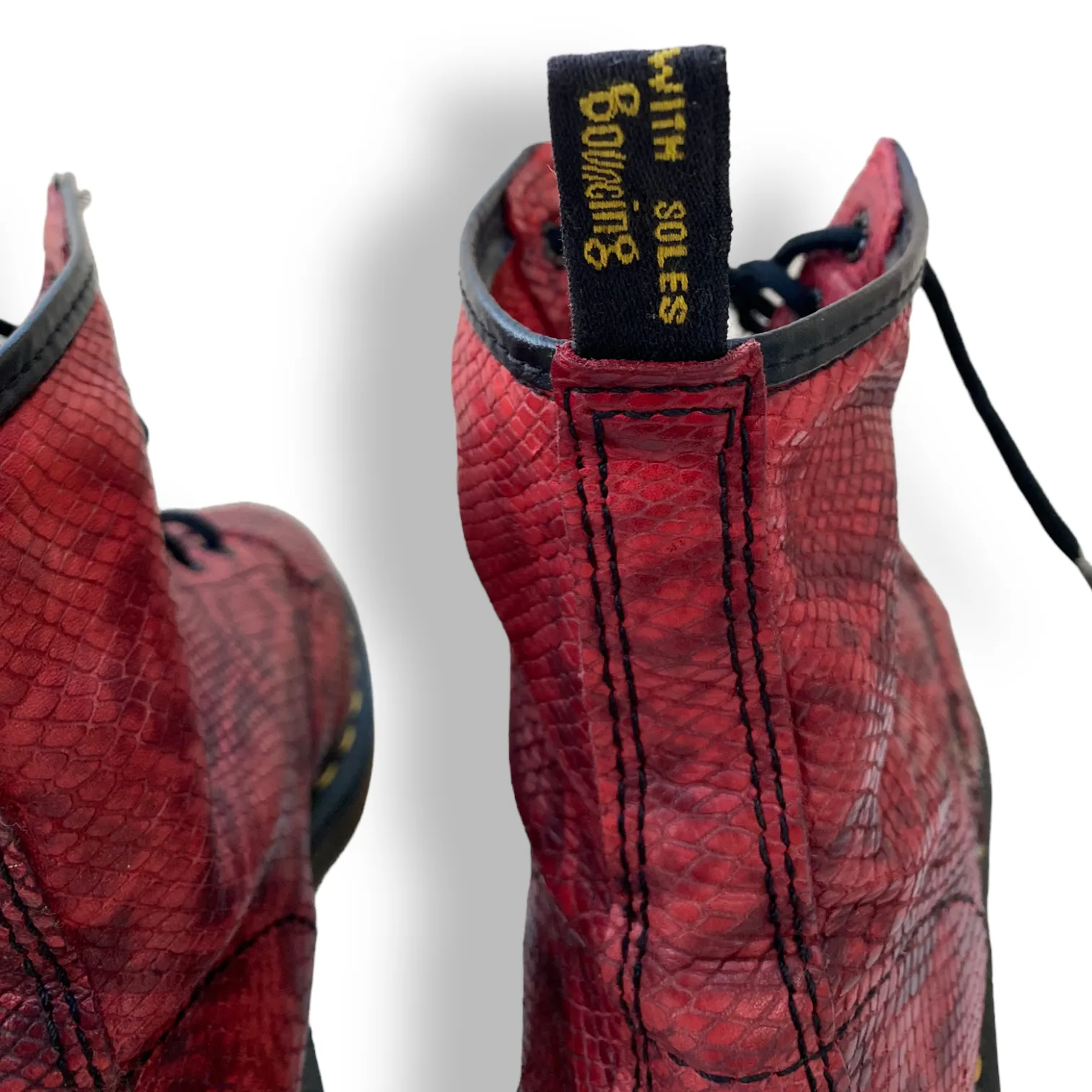 Gorgeous Vintage Made in England Snakeskin Doc Martens