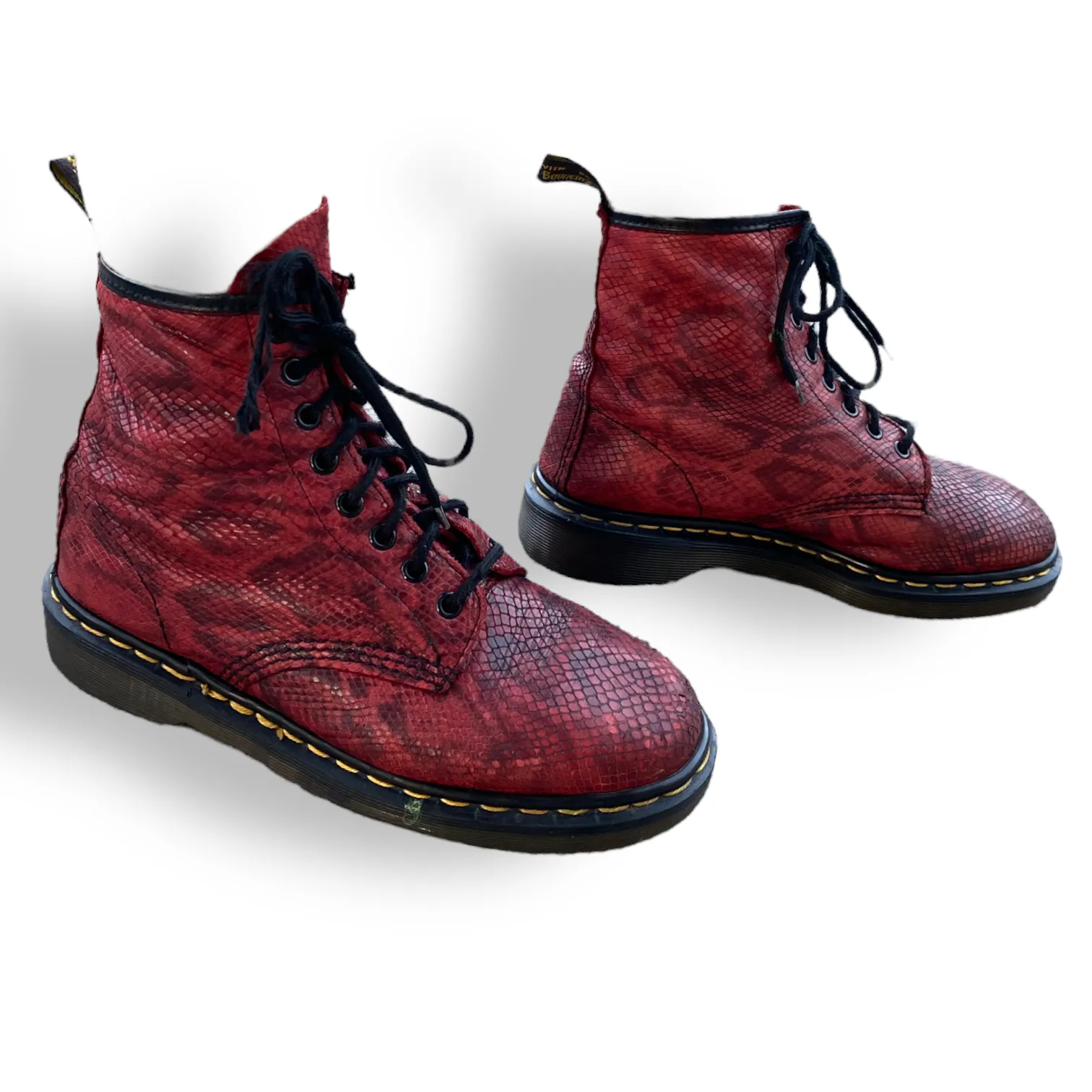 Gorgeous Vintage Made in England Snakeskin Doc Martens