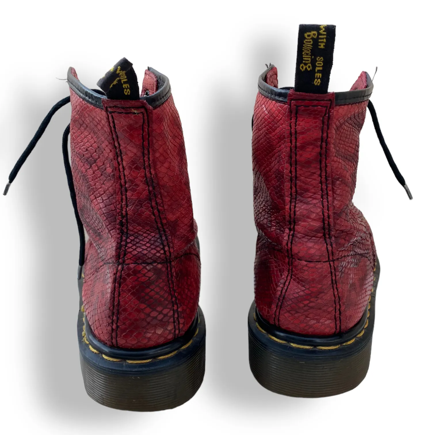 Gorgeous Vintage Made in England Snakeskin Doc Martens