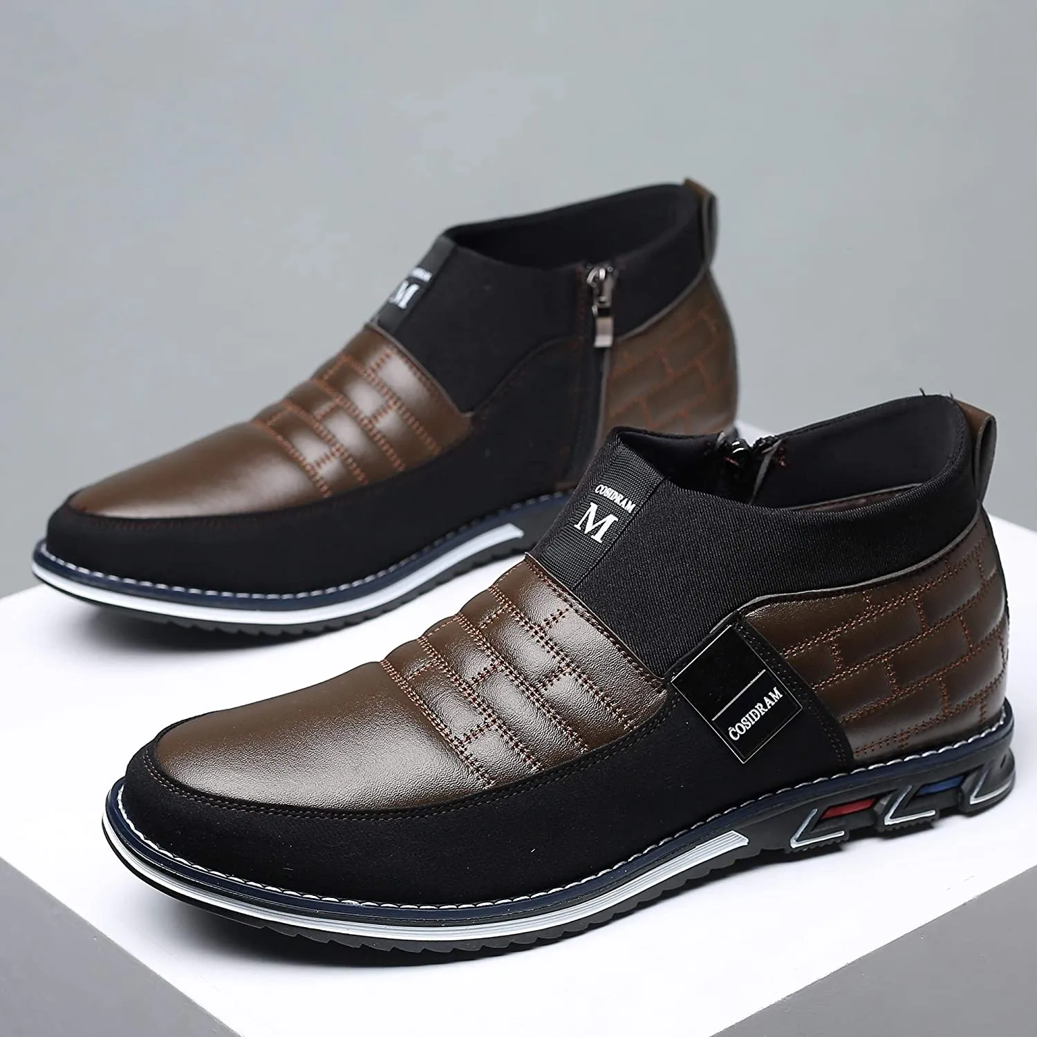High-Top Brown Lightweight Men's Casual Shoes