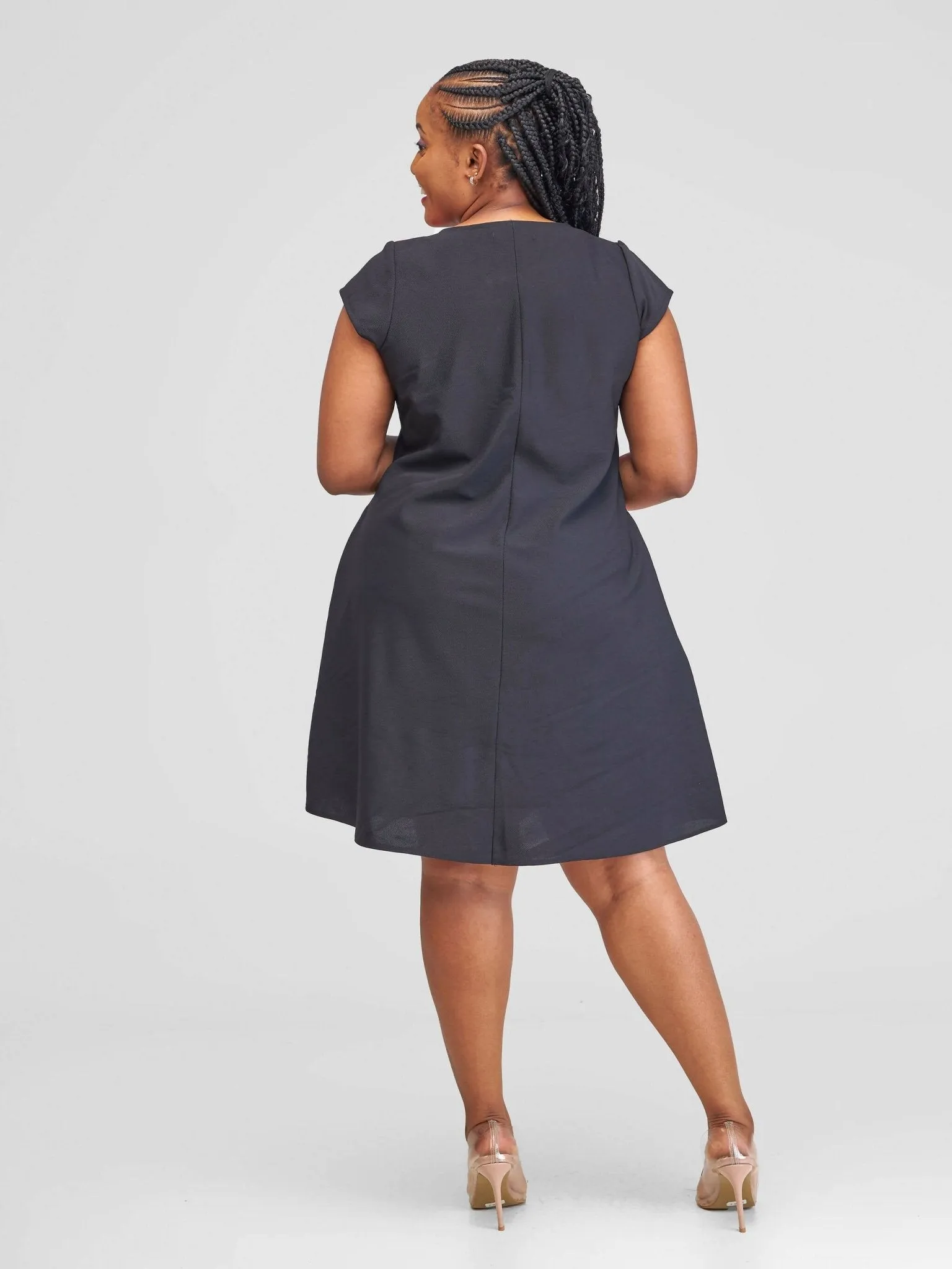 Jolly Fancy Wear Aika Shift Dress - Black / Orange