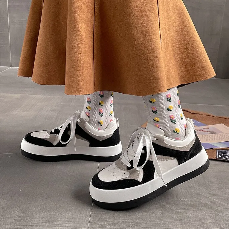 Joskaa Shoes Women's Platform Sneakers Women Brown Chunky Shoes Vulcanize Trainers Women Lolita Sneakers Tenis Femme Zapatillas Mujer