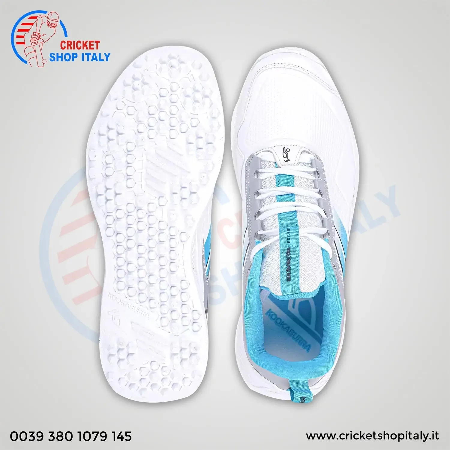 Kookaburra Kc 1.0 Rubber Cricket shoes White/ Mint