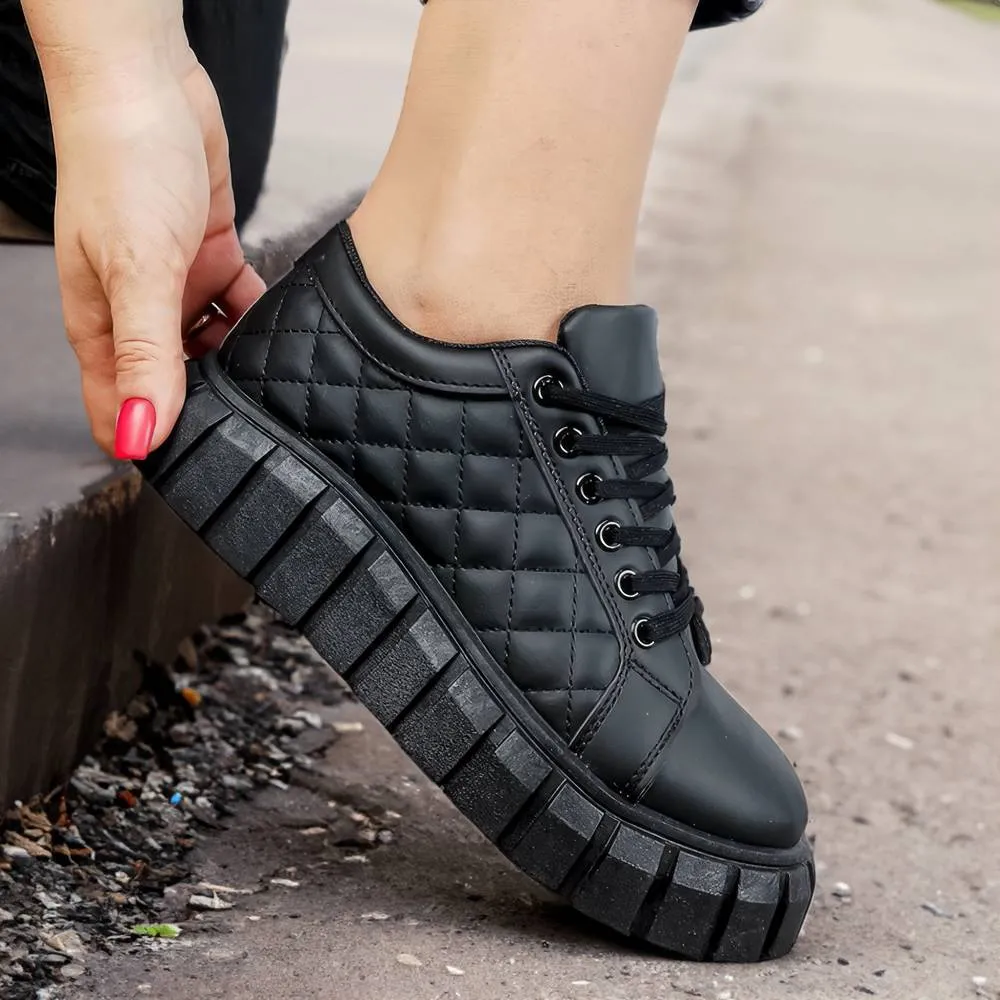 Kuuzi Platform Leather Sneakers