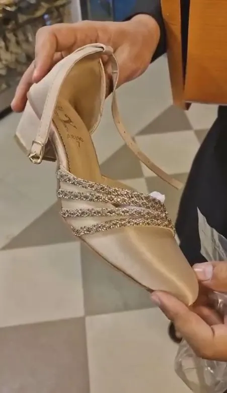 Low Heel Shining Ball Sequins Shoes