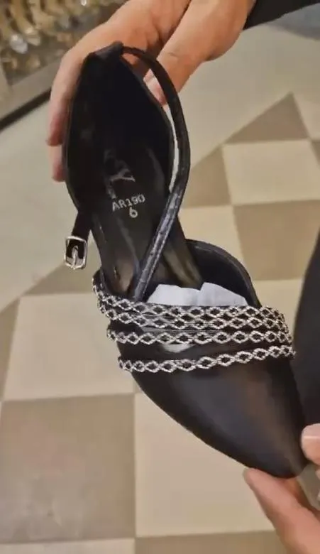 Low Heel Shining Ball Sequins Shoes
