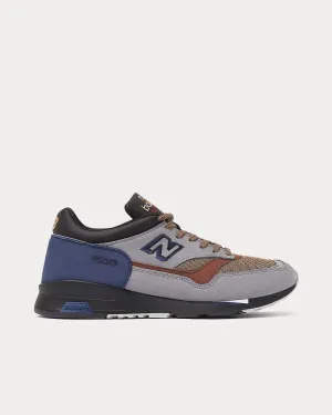 MADE in UK 1500 Grey with Navy & Sepia Low Top Sneakers