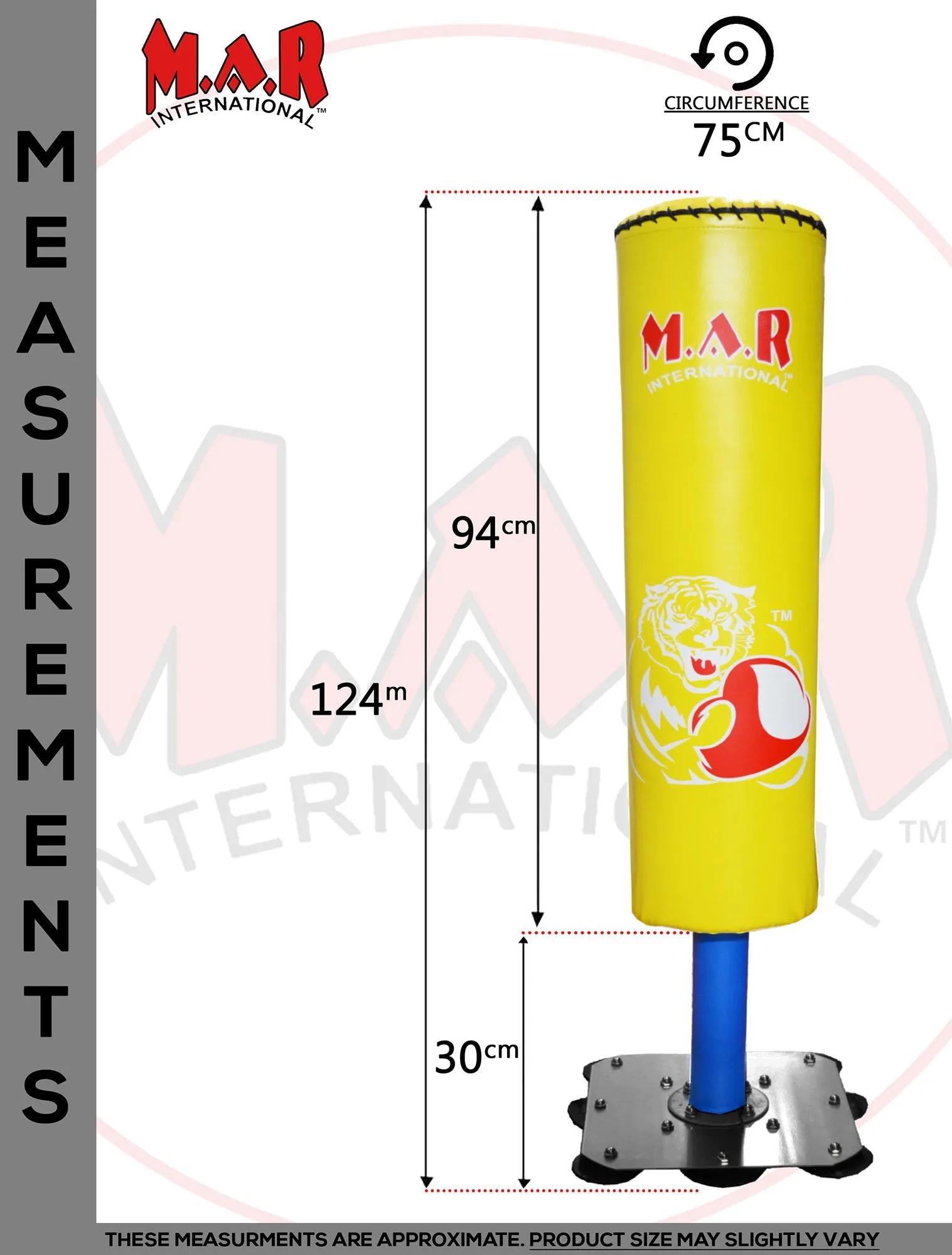 MAR-419C | Yellow Kids Freestanding Heavy Bag