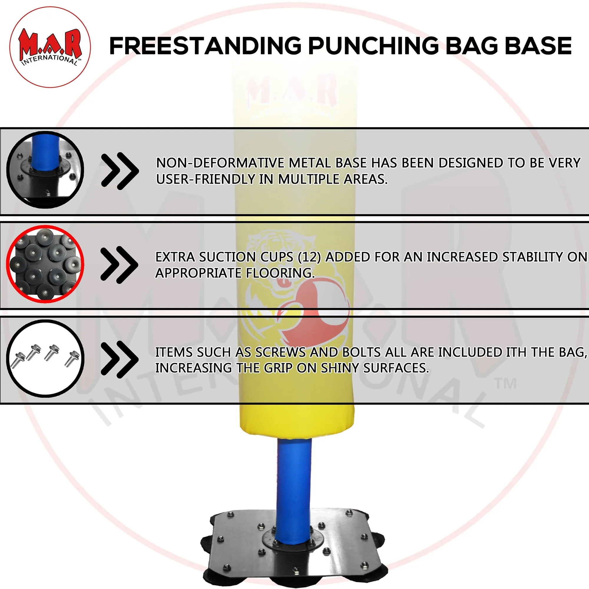 MAR-419C | Yellow Kids Freestanding Heavy Bag