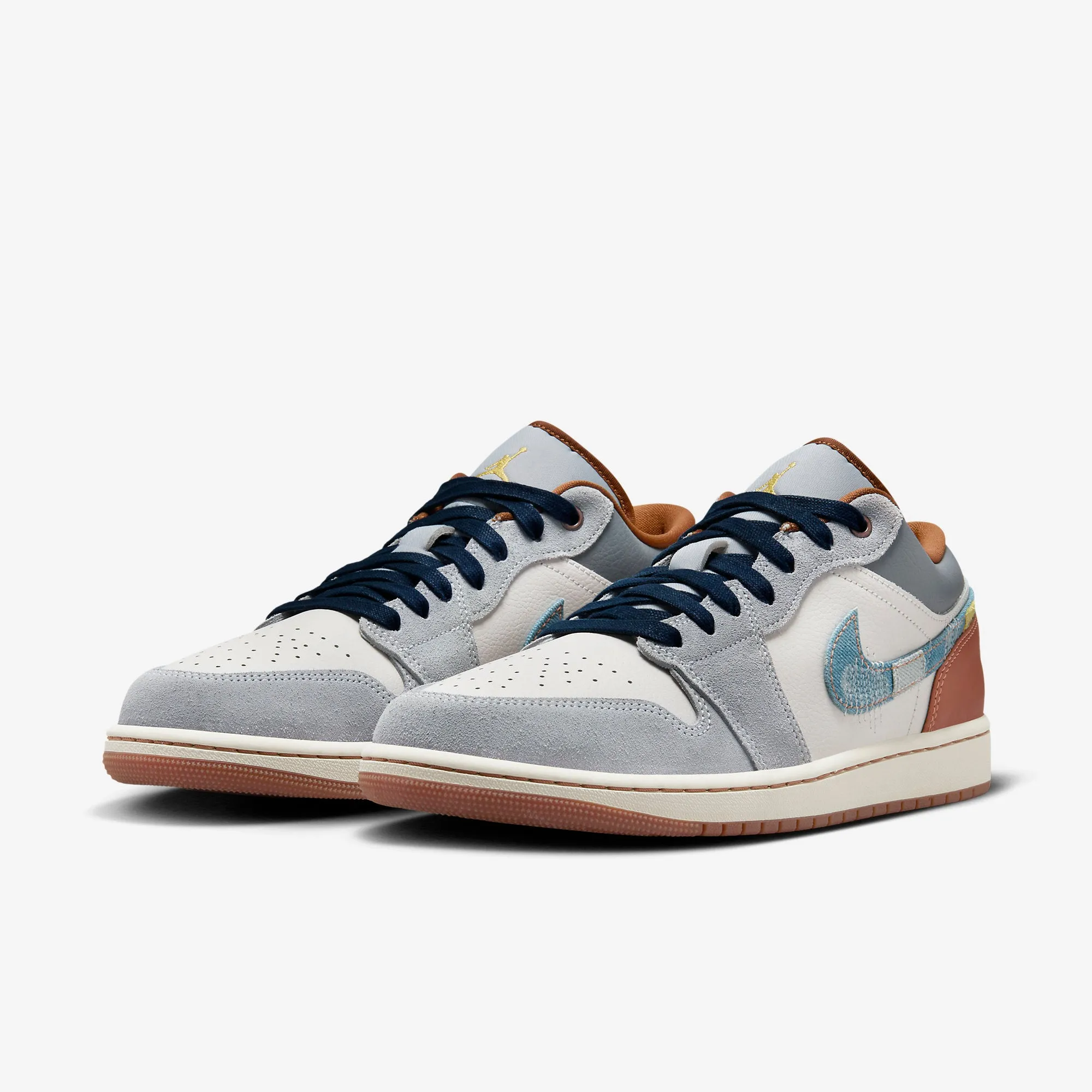 Men's Air Jordan 1 Low SE "Repaired Denim Swoosh" (FZ5042-041)
