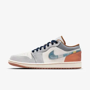 Men's Air Jordan 1 Low SE "Repaired Denim Swoosh" (FZ5042-041)