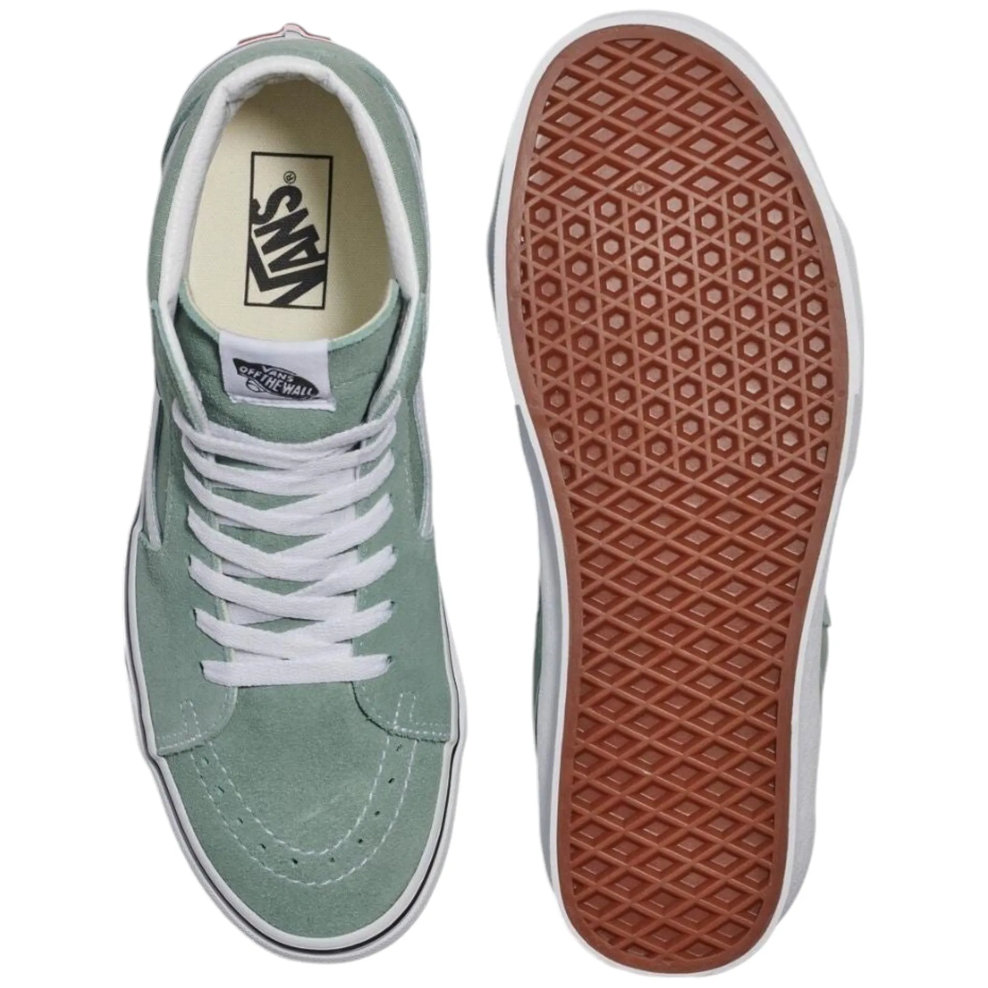 Mens Vans SK8 HI High Top Shoes Green