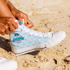Mississippi Nurse Canvas High Top Shoes Blue