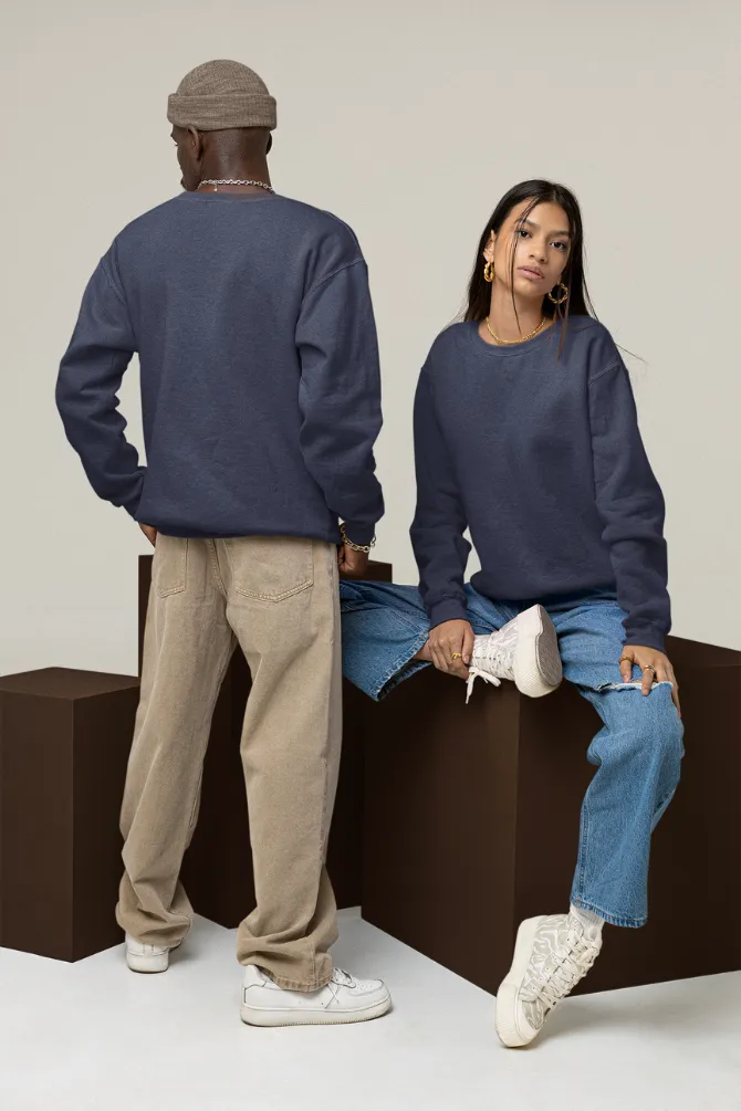 Navy Blue Oversized Sweatshirt for women