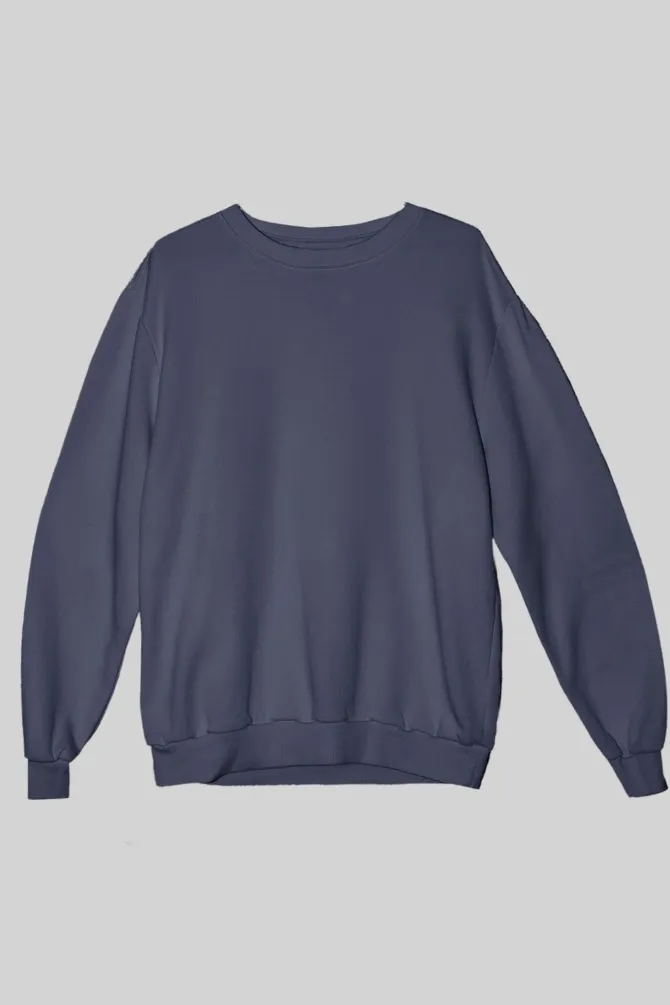 Navy Blue Oversized Sweatshirt for women