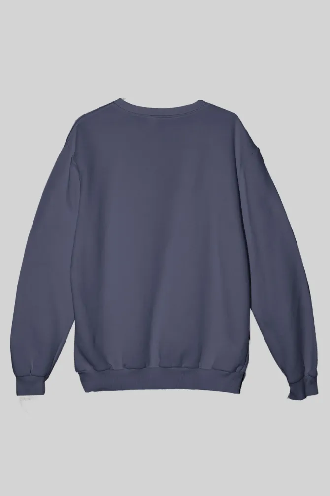Navy Blue Oversized Sweatshirt for women
