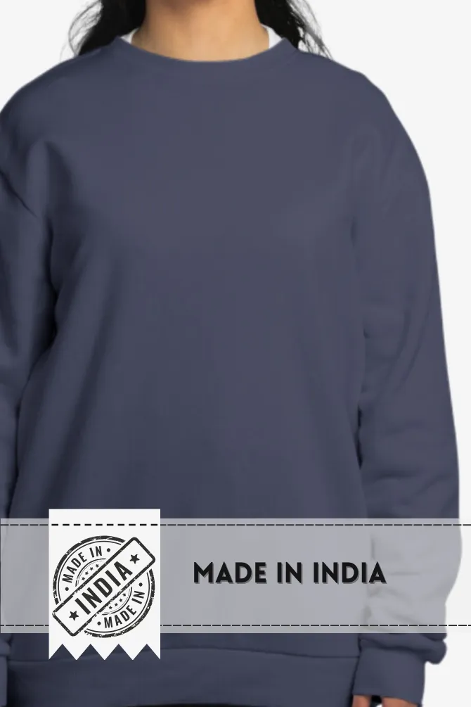 Navy Blue Oversized Sweatshirt for women