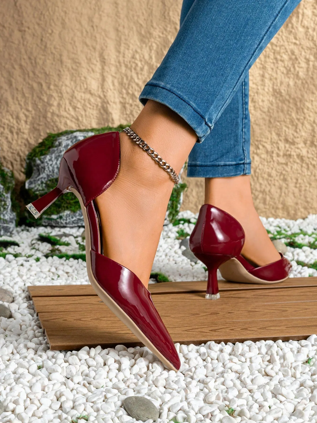 New Arrival Fashionable High Heel Hollow Out Single Shoes For Women
