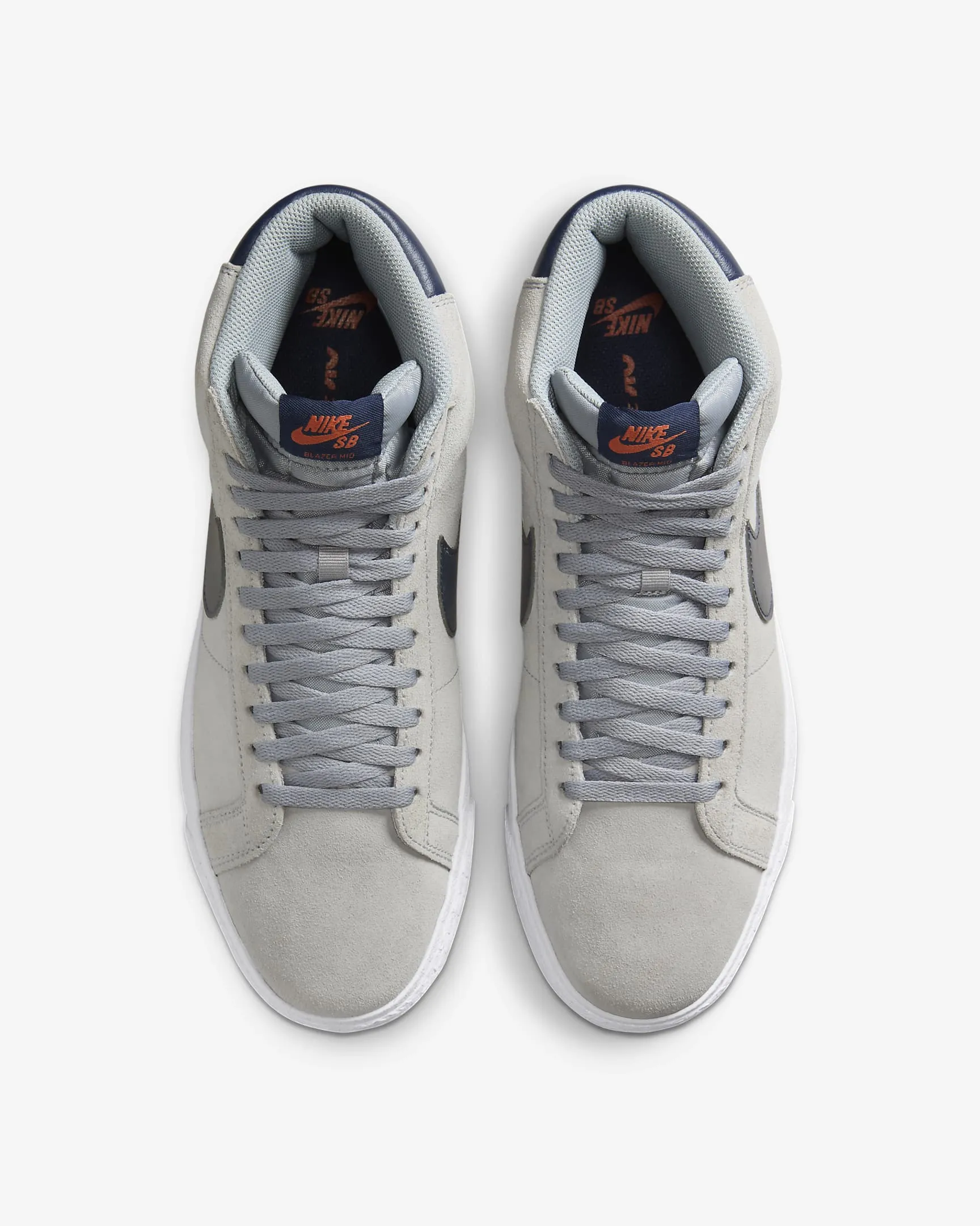 Nike SB Zoom Blazer Mid Skate Shoes - Wolf Grey/Cosmic Clay/White/Midnight Navy