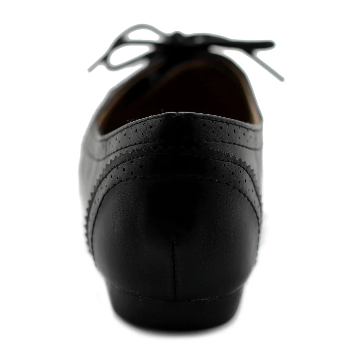 Ollio Women's Ballet Shoe Flat Enamel Pointed Toe Oxford
