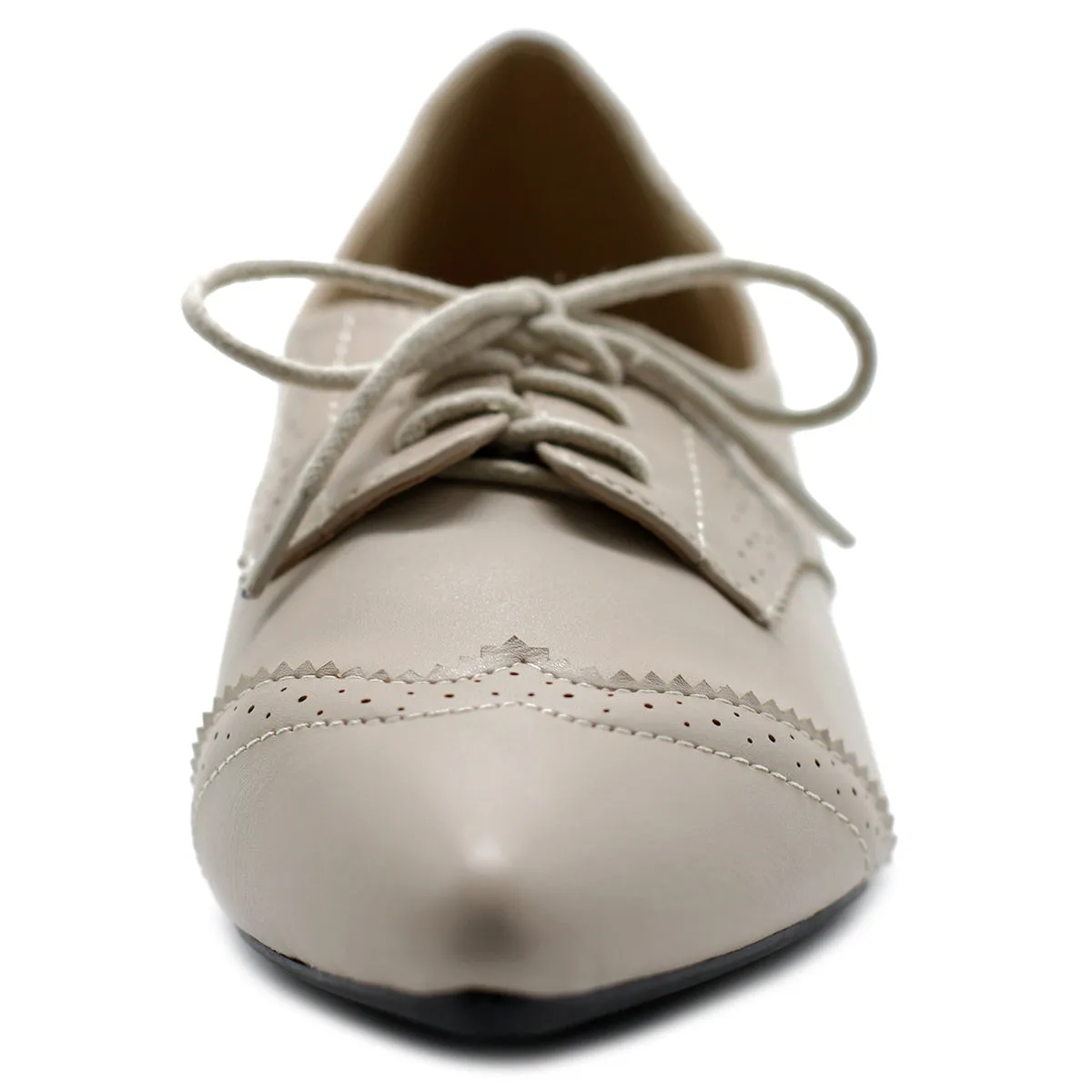 Ollio Women's Ballet Shoe Flat Enamel Pointed Toe Oxford
