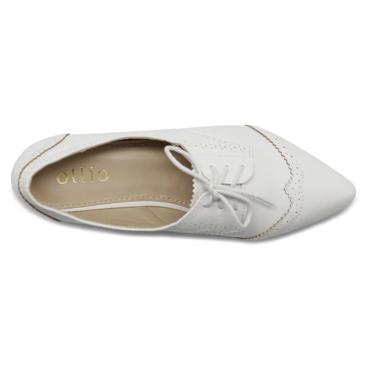 Ollio Women's Ballet Shoe Flat Enamel Pointed Toe Oxford