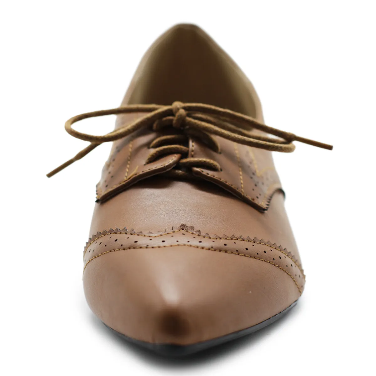 Ollio Women's Ballet Shoe Flat Enamel Pointed Toe Oxford
