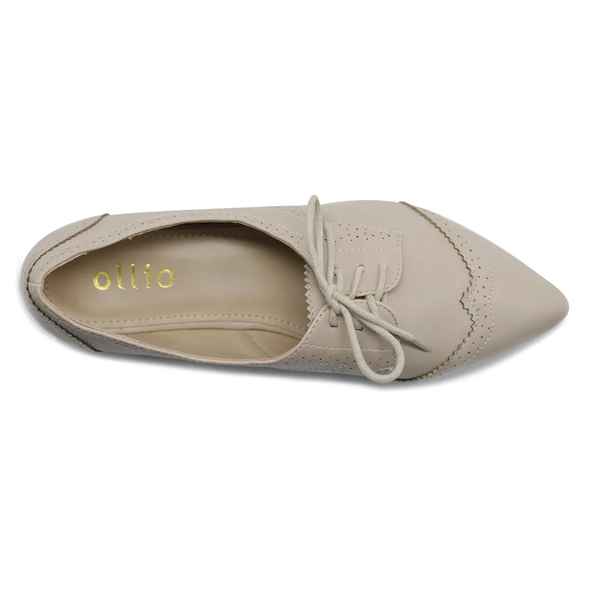 Ollio Women's Ballet Shoe Flat Enamel Pointed Toe Oxford