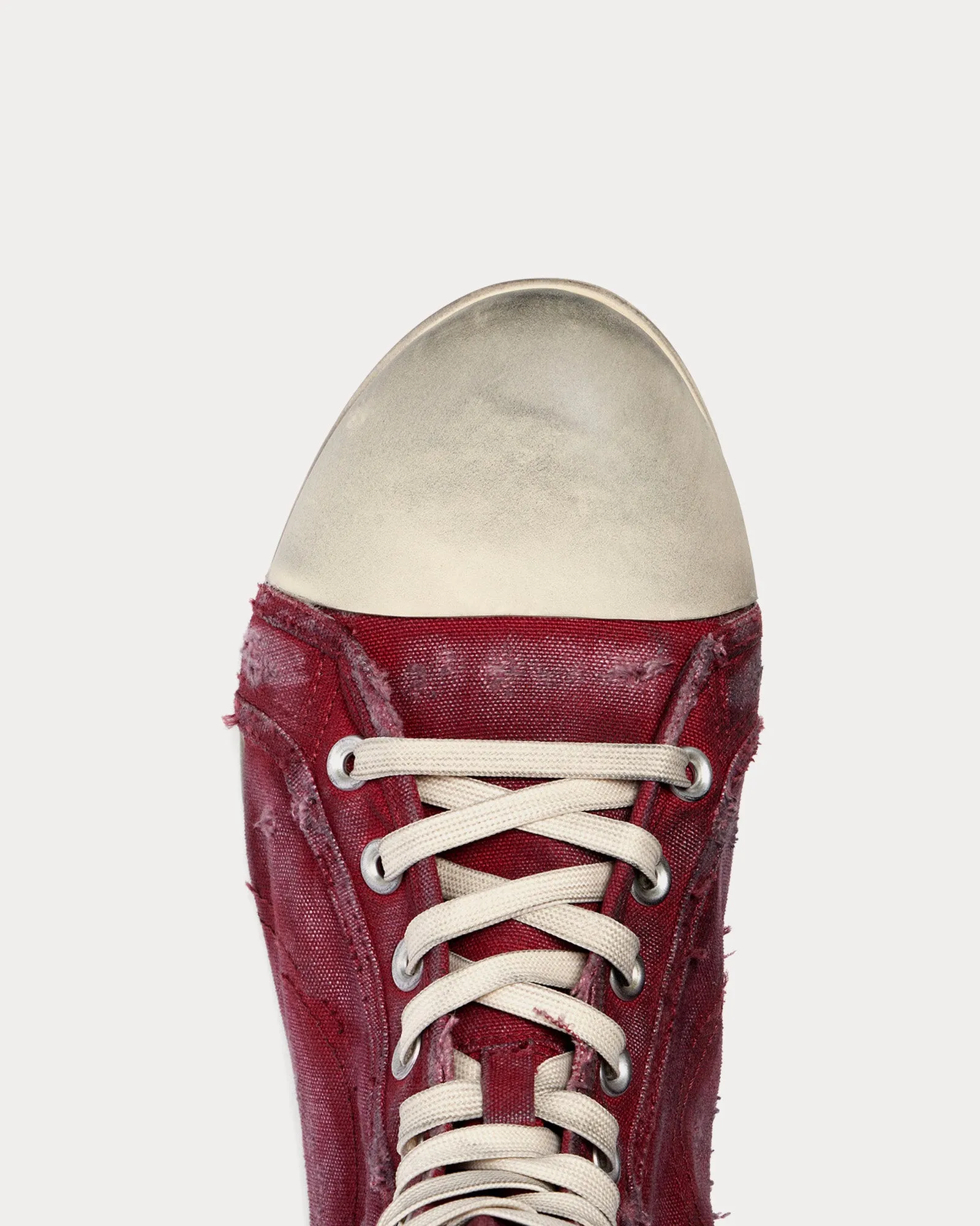 Paris Ultra Flat Recycled Canvas Red High Top Sneakers