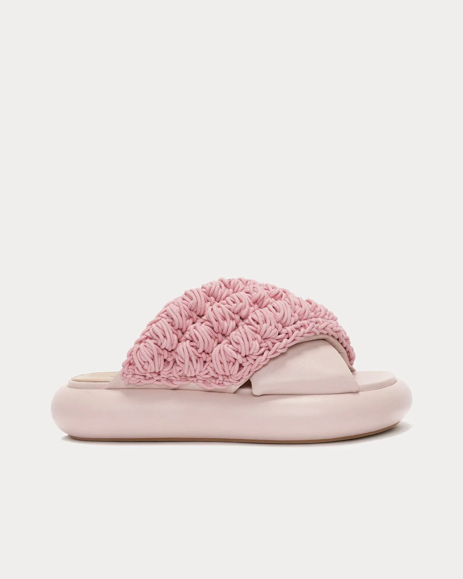 Popcorn Twist Platform Pink Sandals