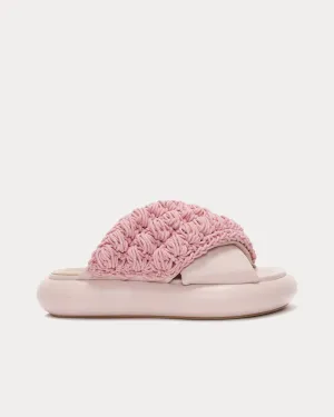 Popcorn Twist Platform Pink Sandals