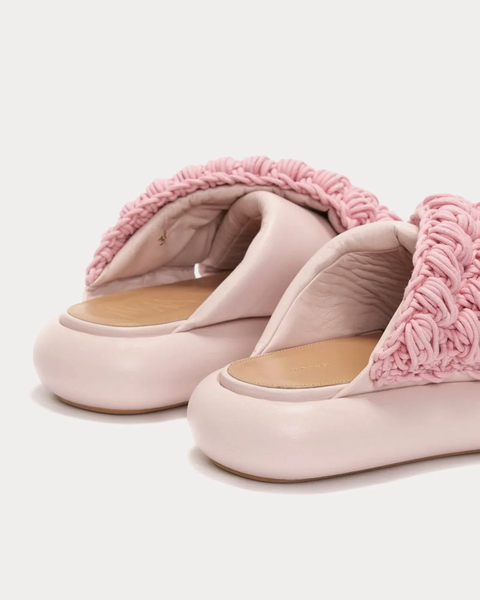 Popcorn Twist Platform Pink Sandals