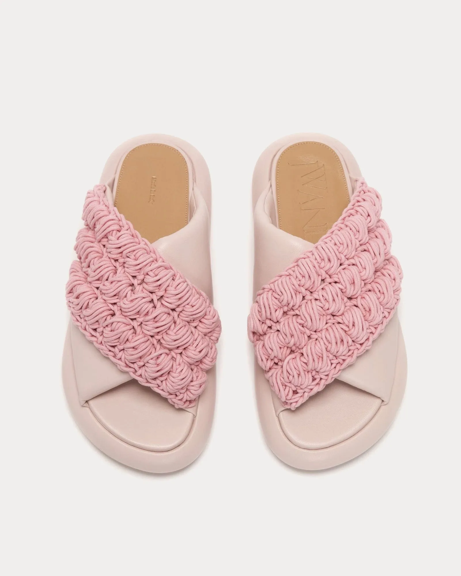Popcorn Twist Platform Pink Sandals