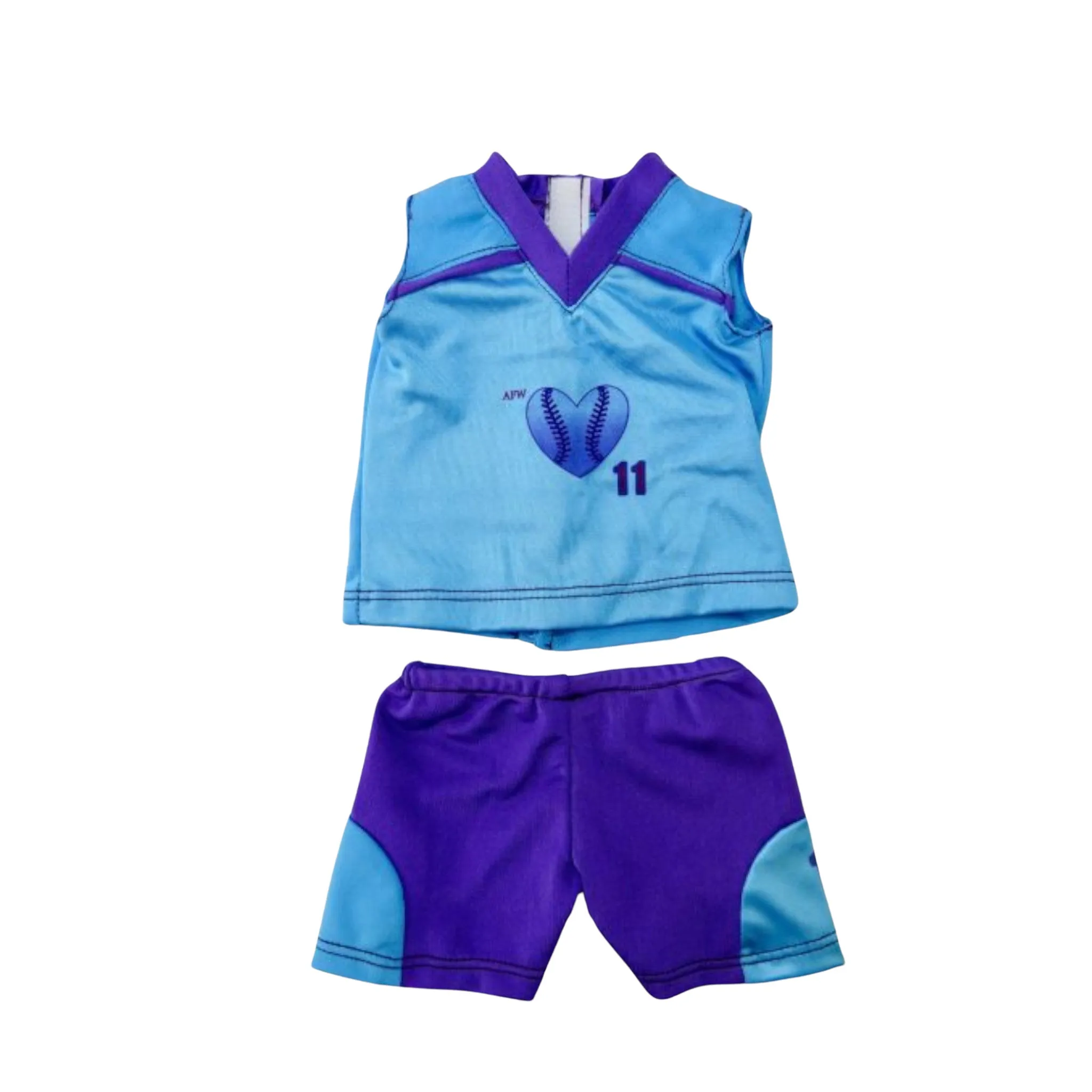 Purple Softball Outfit for 18-inch dolls