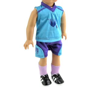 Purple Softball Outfit for 18-inch dolls